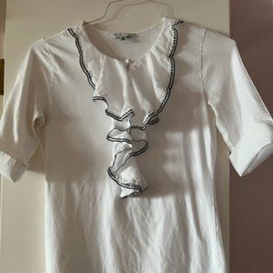 White Cabi ruffle blouse